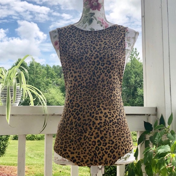 Charlotte Russe Tops - Leopard Print Bodysuit